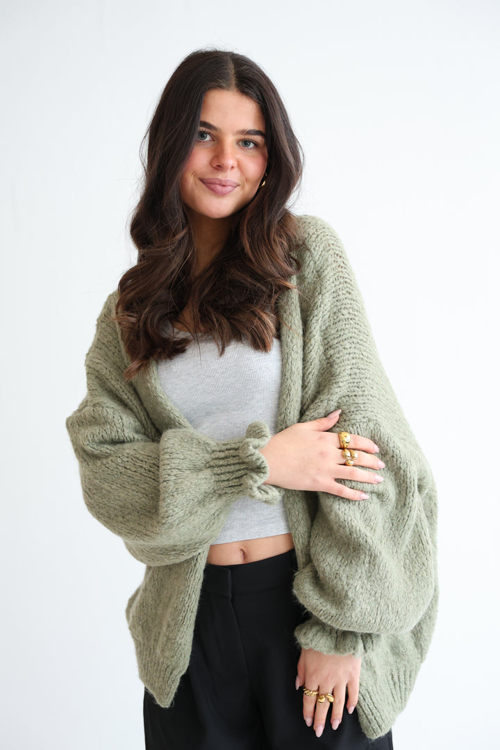 Offener Cardigan mit Rüschenärmeln Clara