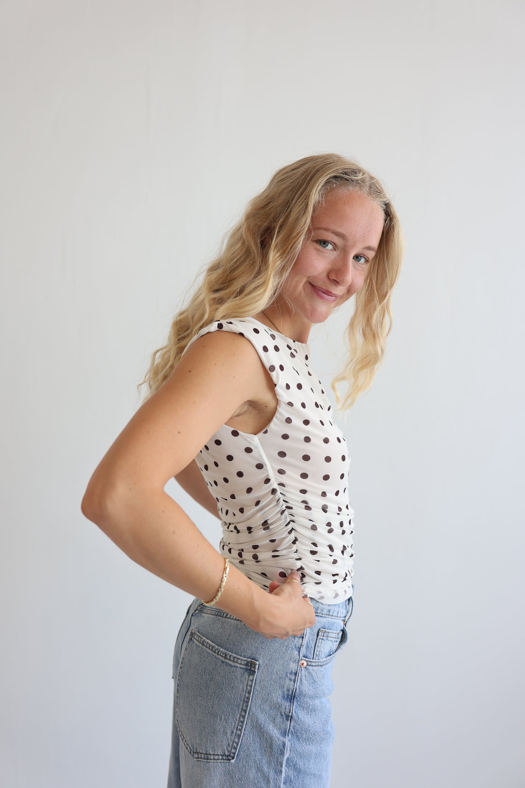 Ruffled Polka Dots Top