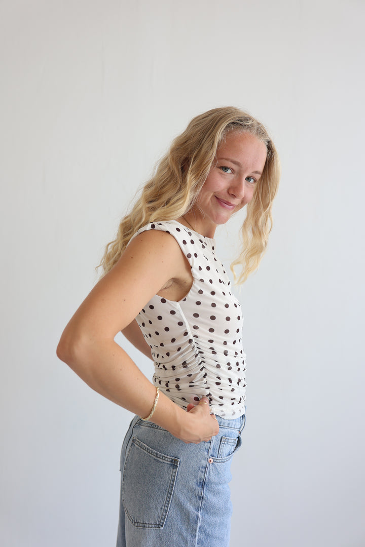 Ruffled Polka Dots Top