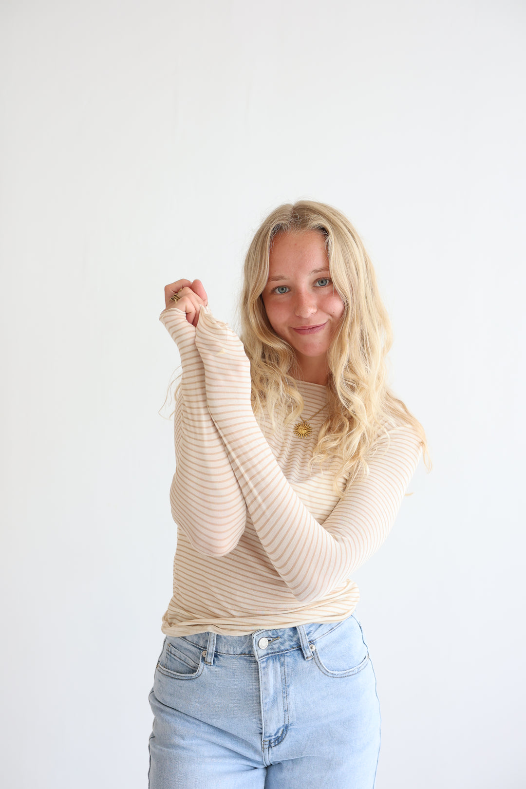 Striped Longsleeve mit Cashmere