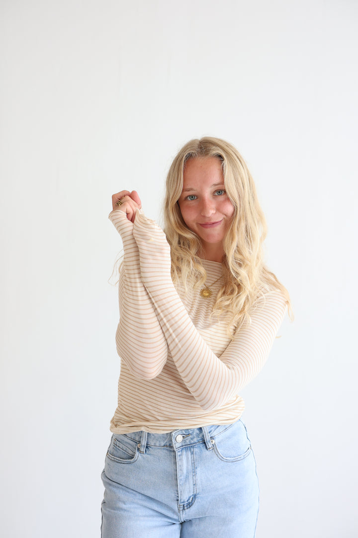 Striped Longsleeve mit Cashmere