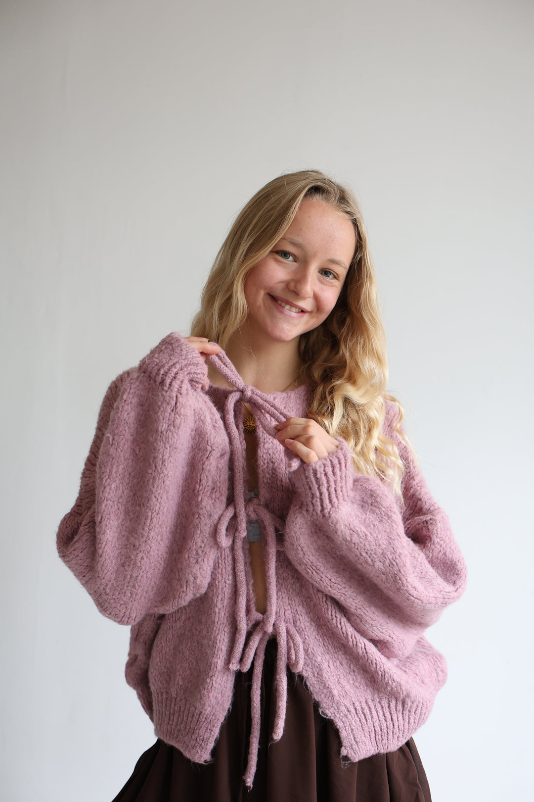 Langarm Cardigan mit Schleifen Lilly