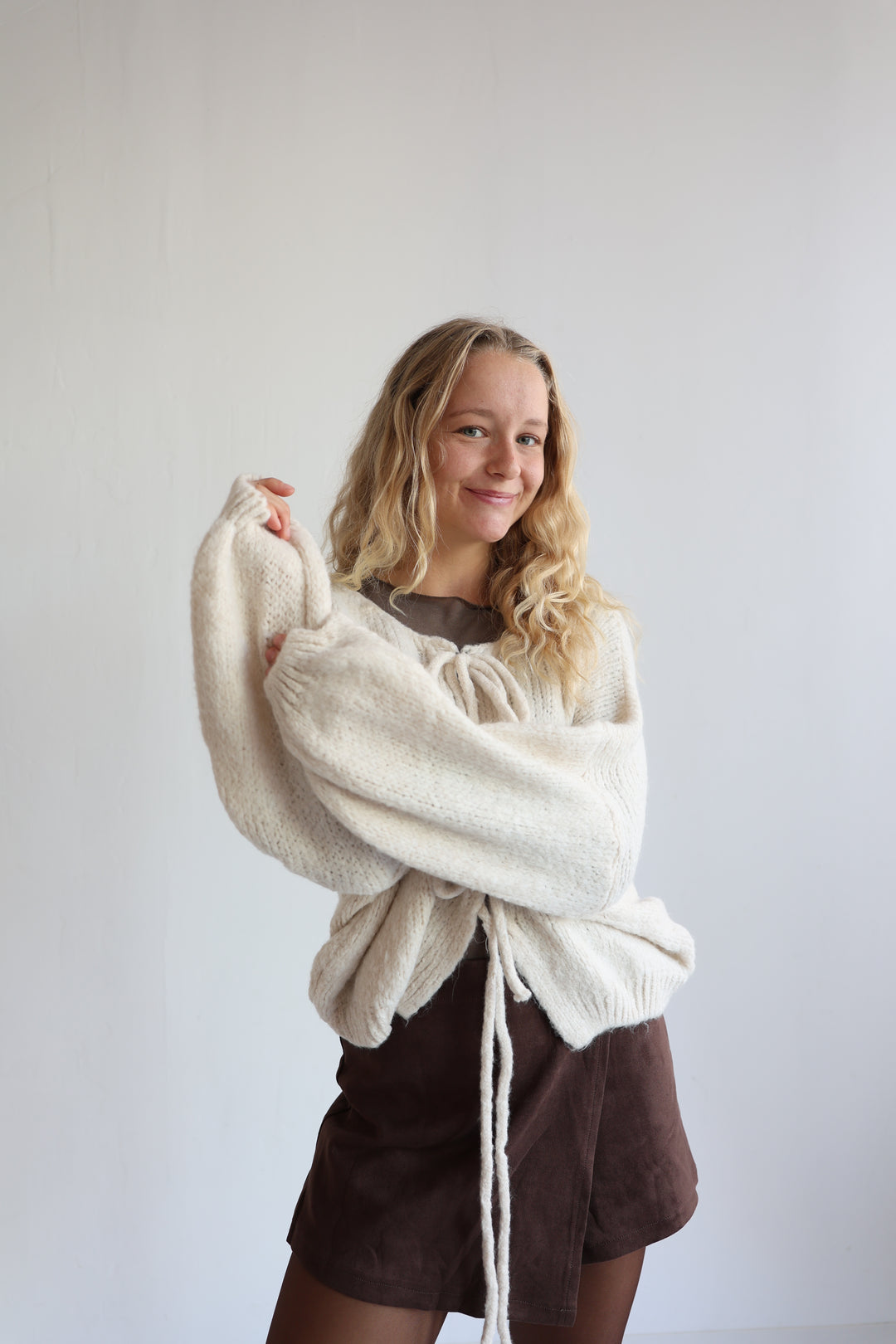 Langarm Cardigan mit Schleifen Lilly