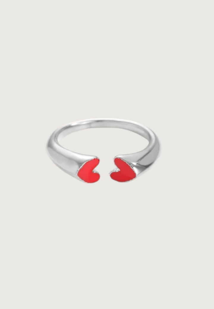Ring Two Red Hearts
