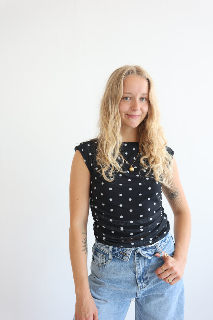 Ruffled Polka Dots Top