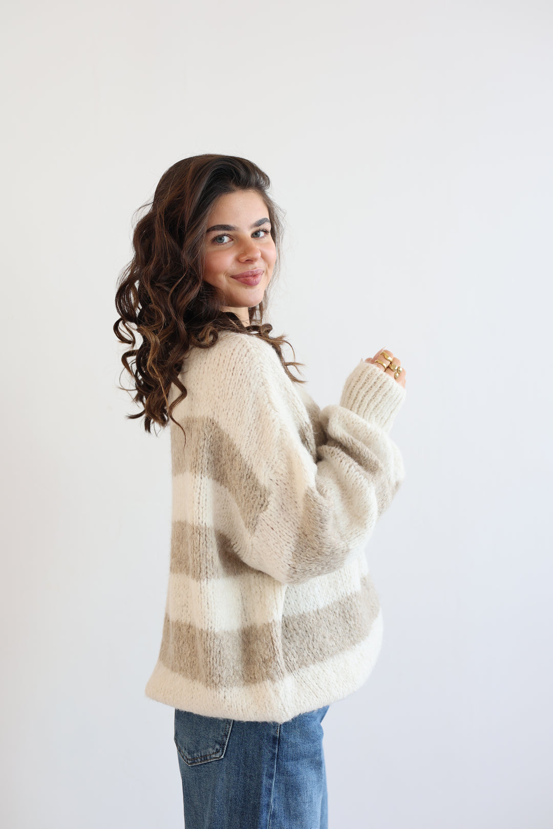 Fluffy Blockstripes Pullover Hannah