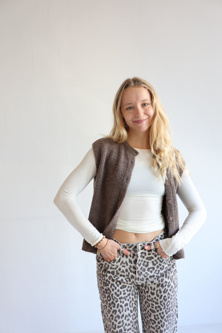 Einfarbige Weste Jolina