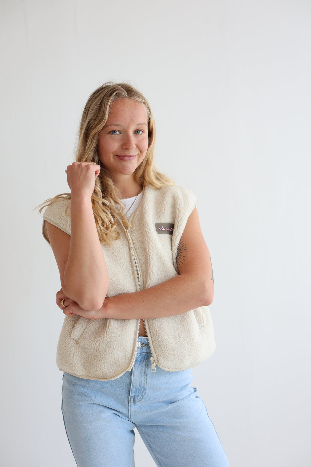 Teddy Zip Vest Namaste
