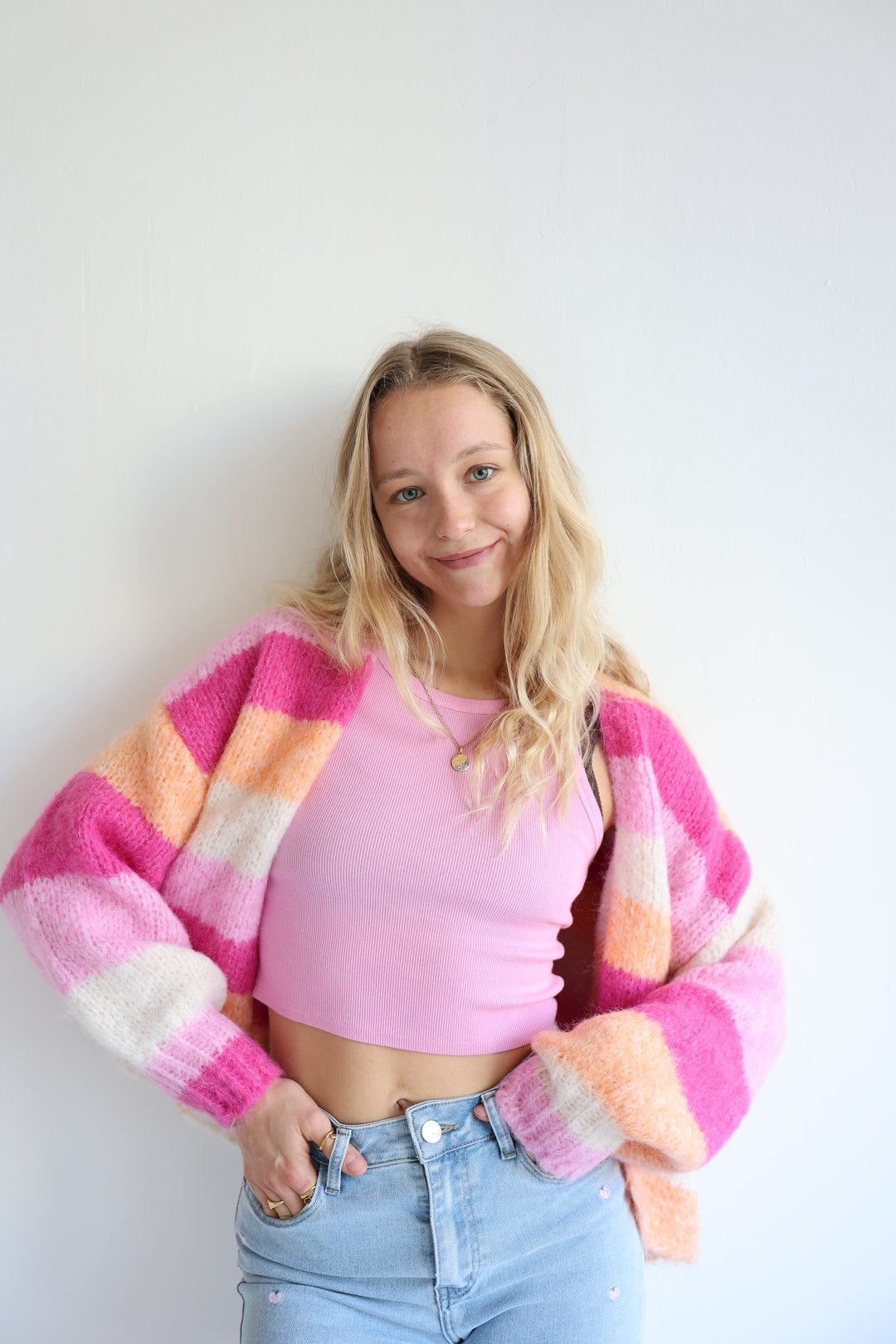 Cardigan Peach Blossom