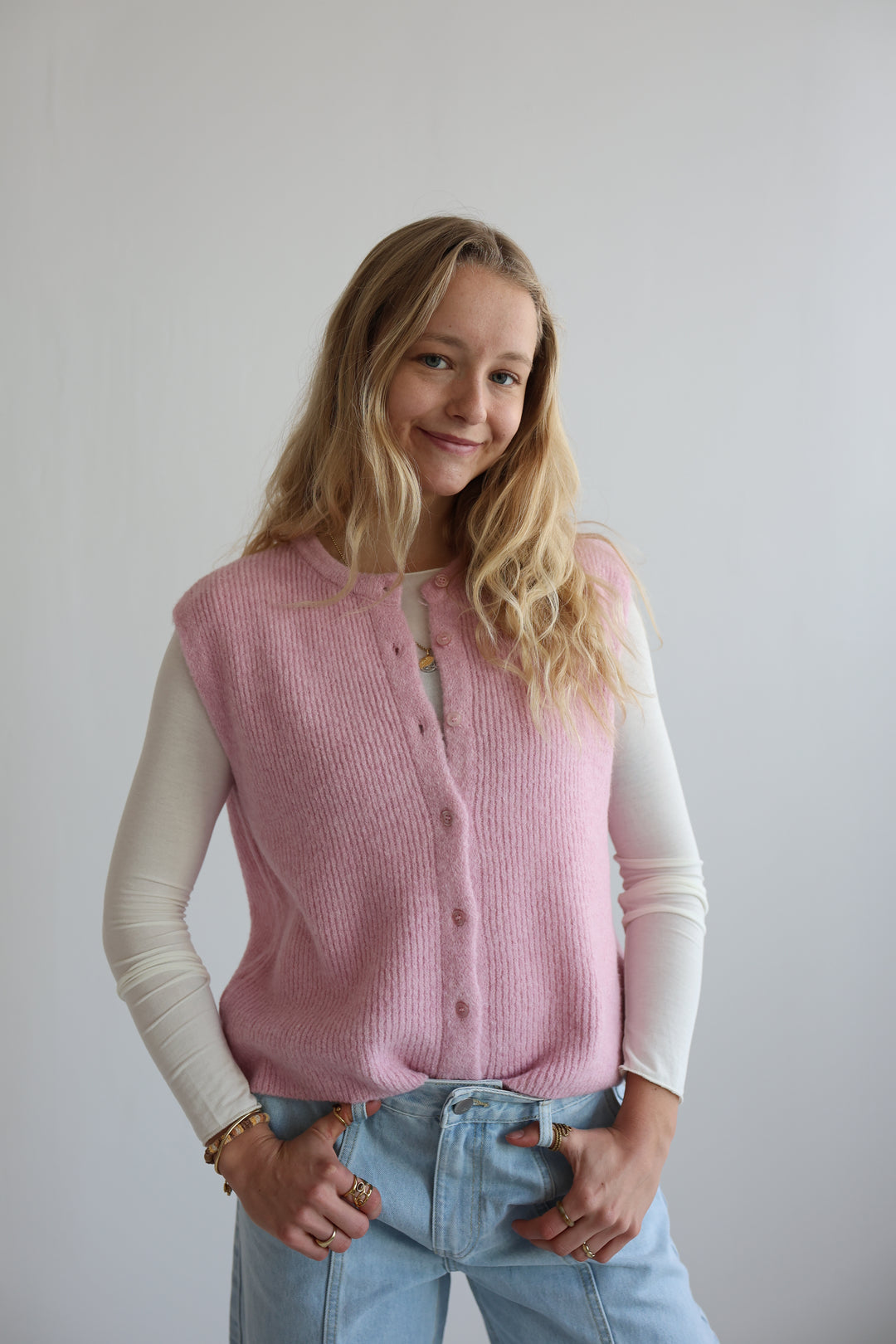 Einfarbige Weste Jolina