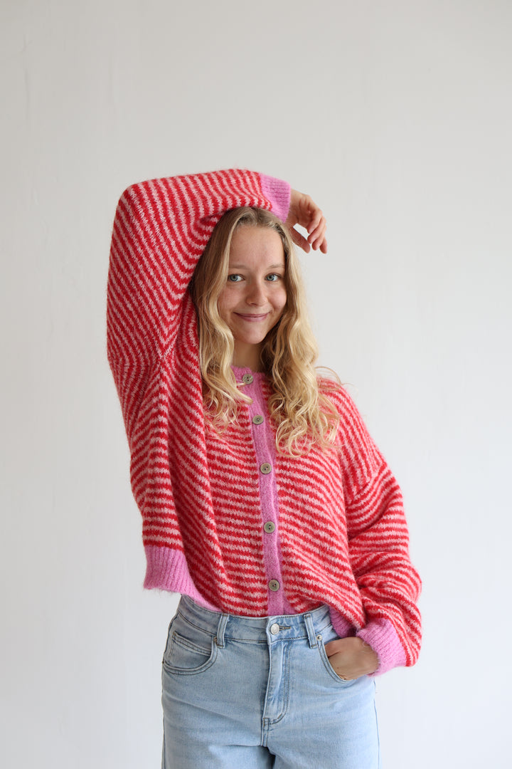 Gestreifter Cardigan Moodline Knit