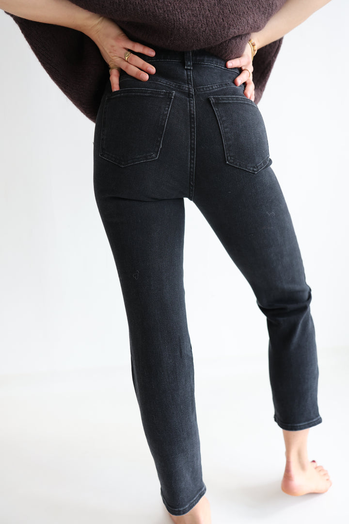 Schwarze Mom Jeans Evelyn