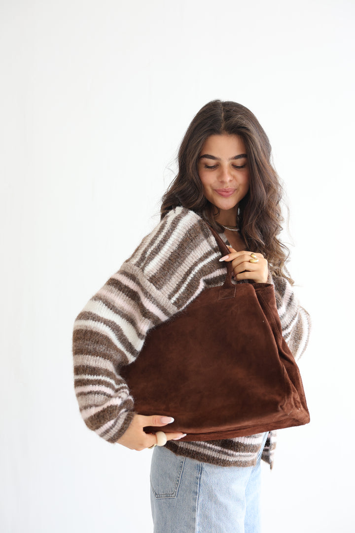 Shopper aus Wildleder Kamina