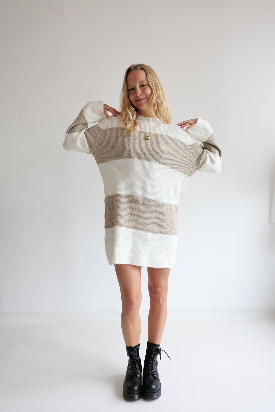 Soft Stripe Knit Dress