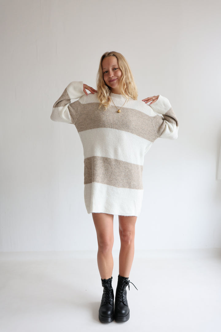 Soft Stripe Knit Dress