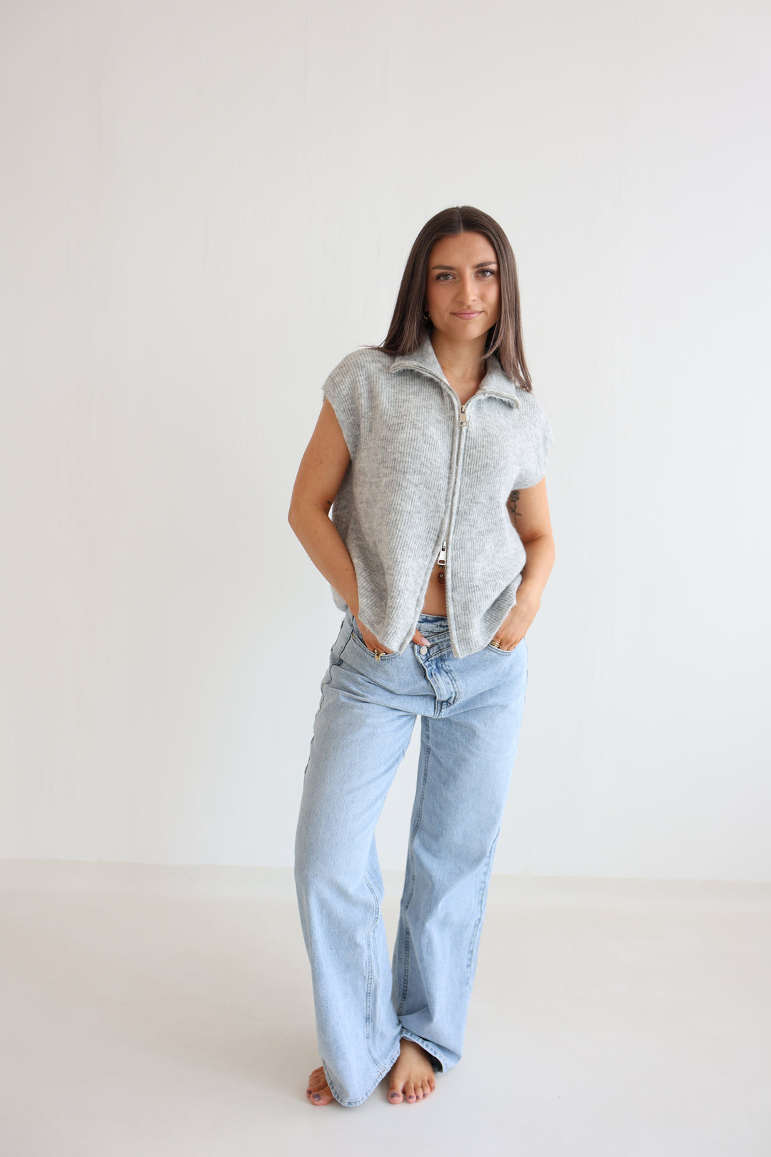Casual Zipper Weste