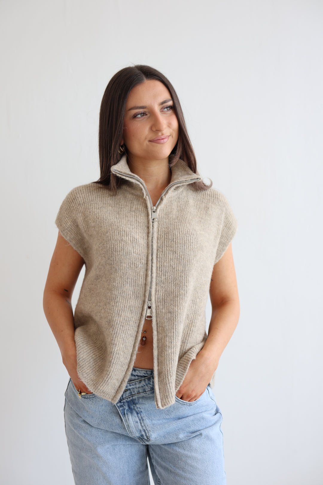 Casual Zipper Weste