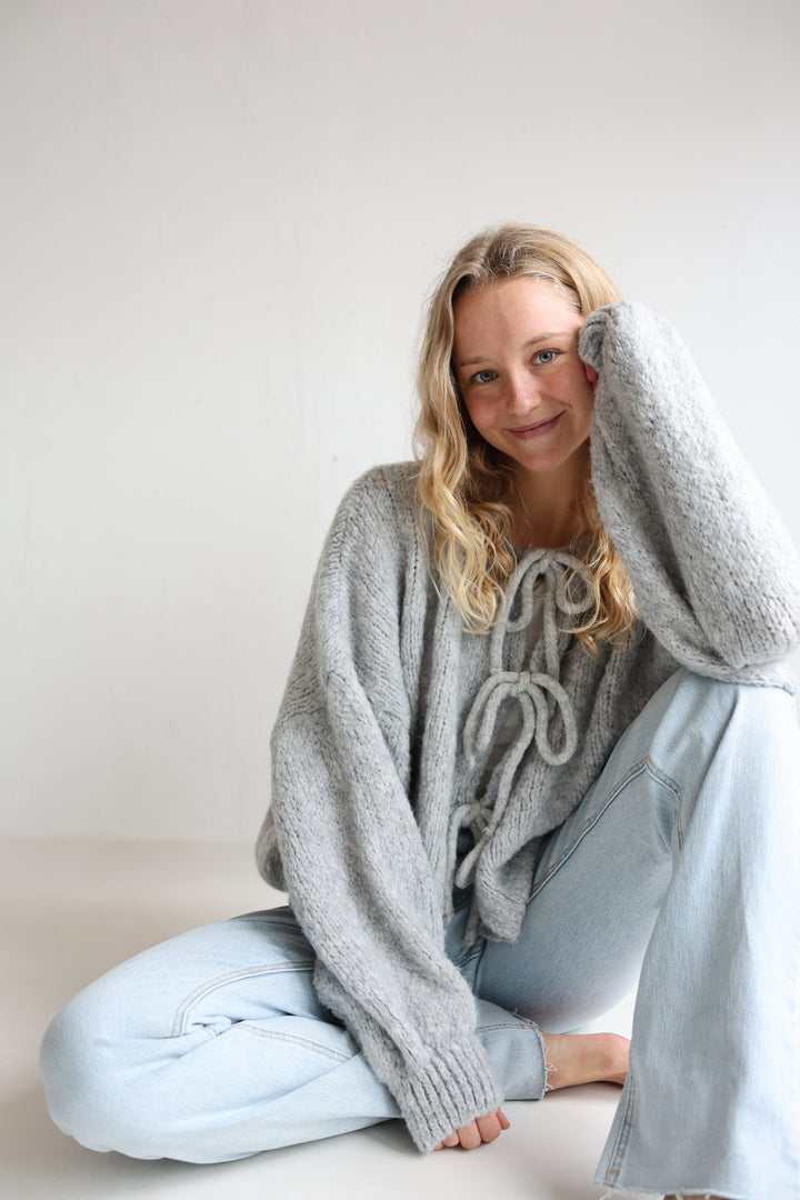 Langarm Cardigan mit Schleifen Lilly