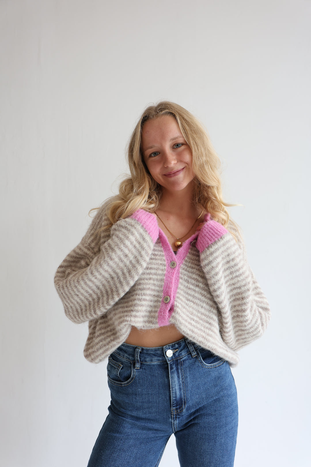 Gestreifter Cardigan Moodline Knit