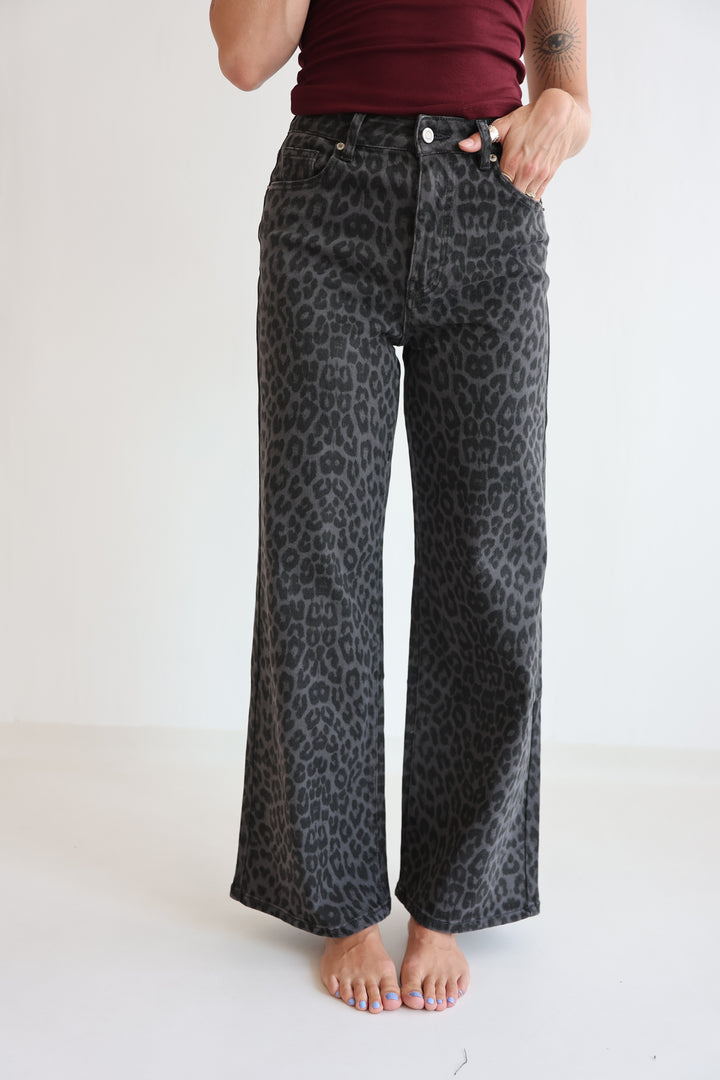 Noir Wild Wide Leg Jeans
