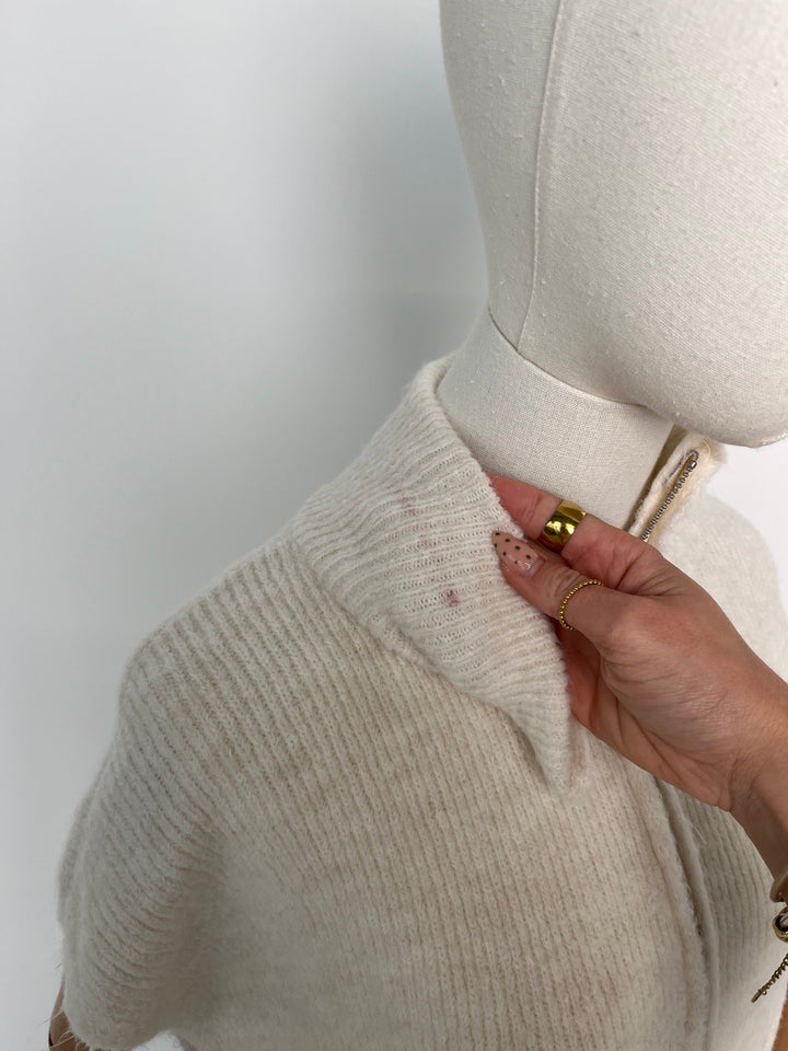 CASUAL ZIPPER WESTE CREME (B-WARE)