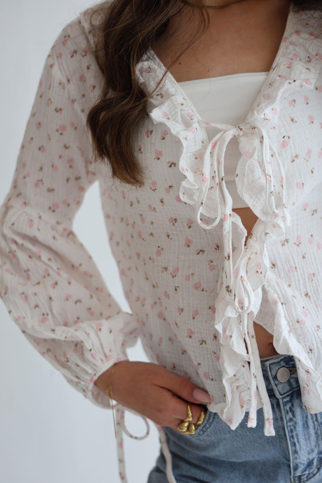 Rosy Ruffle Cardigan