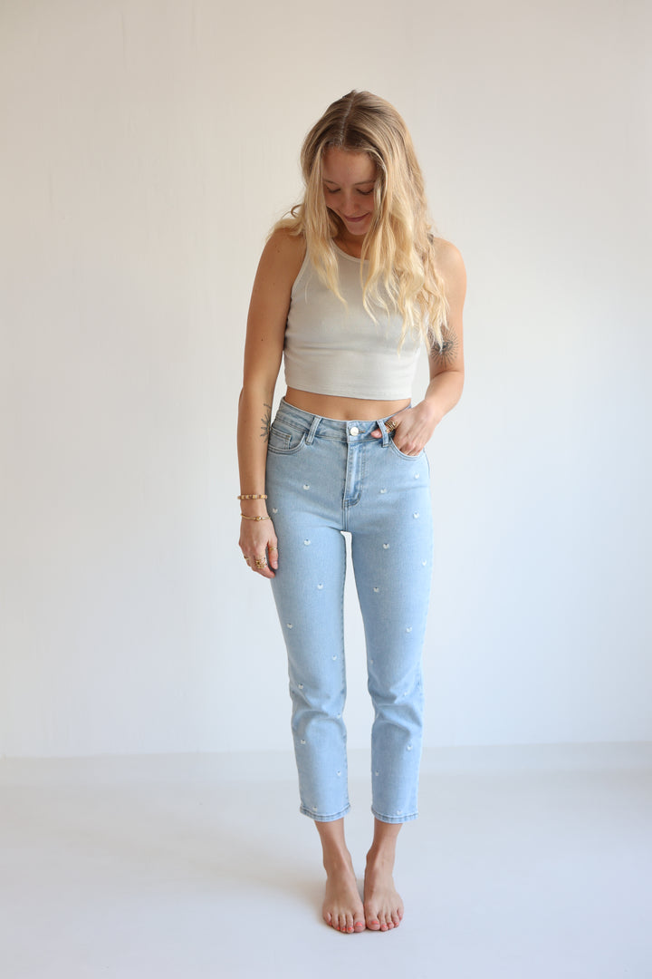 Mom Jeans Little Heartprint