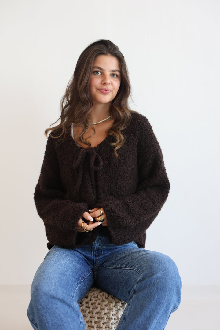 Cardigan Fluffy Tie