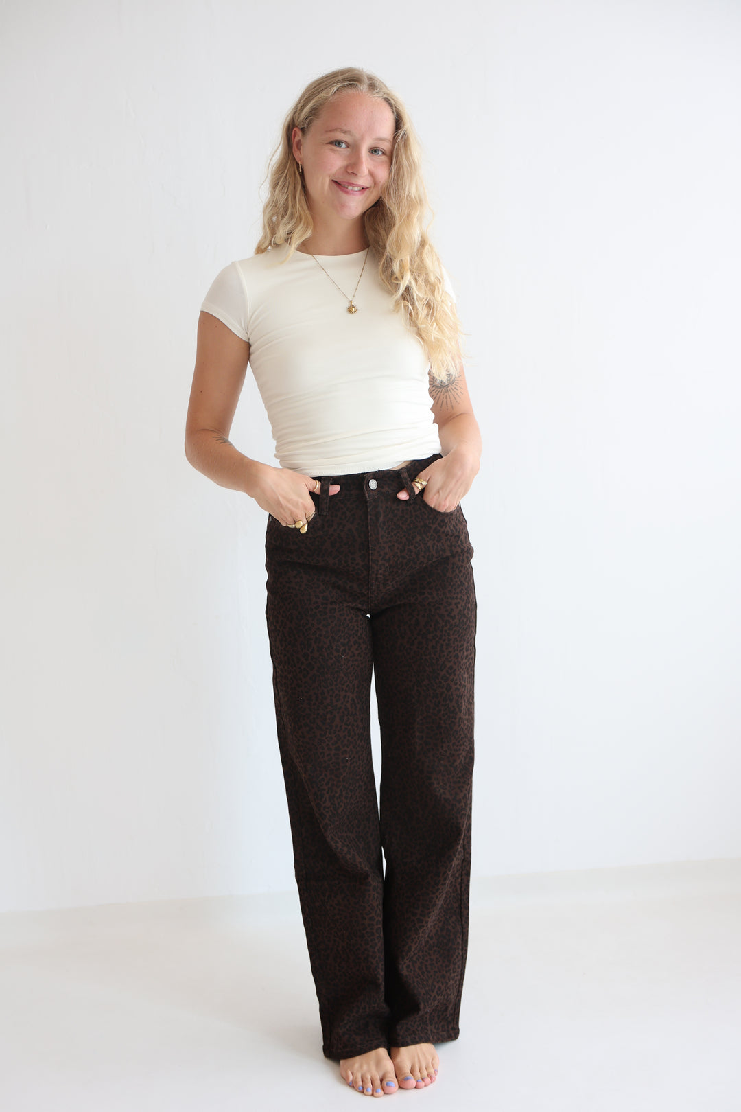 After Dark Animal Straight Fit Jeans