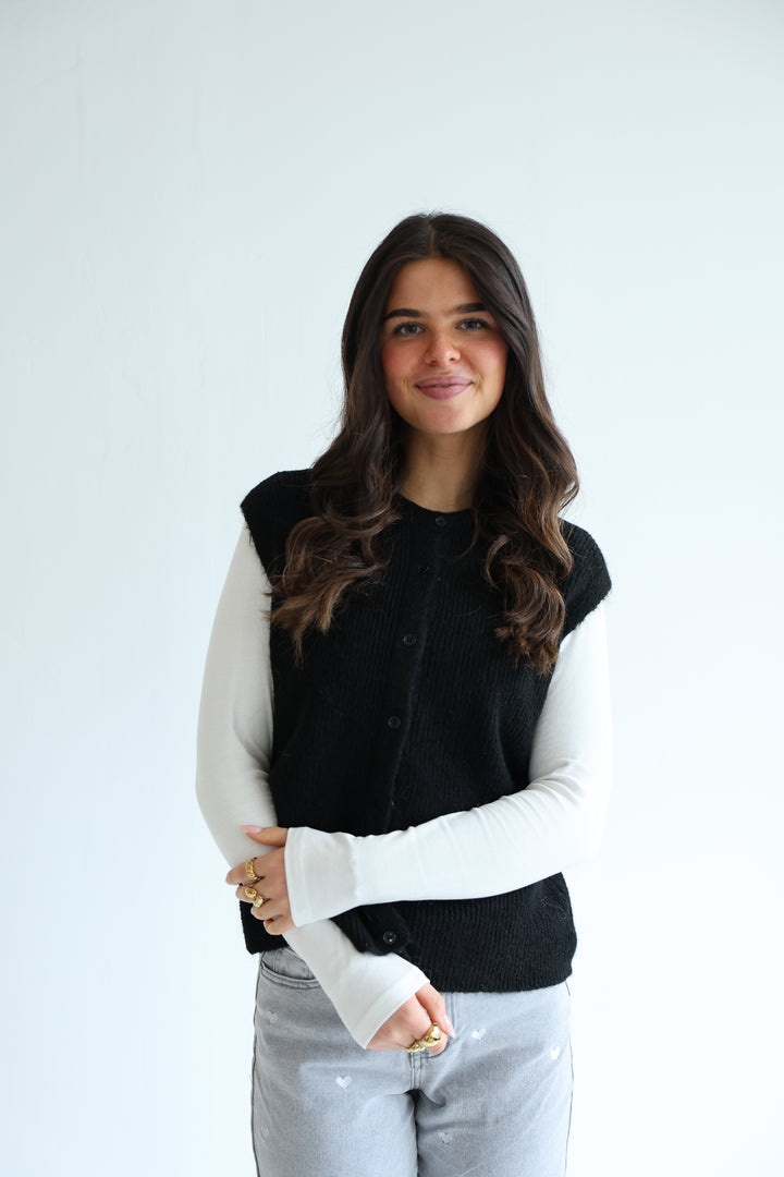 Einfarbige Weste Jolina