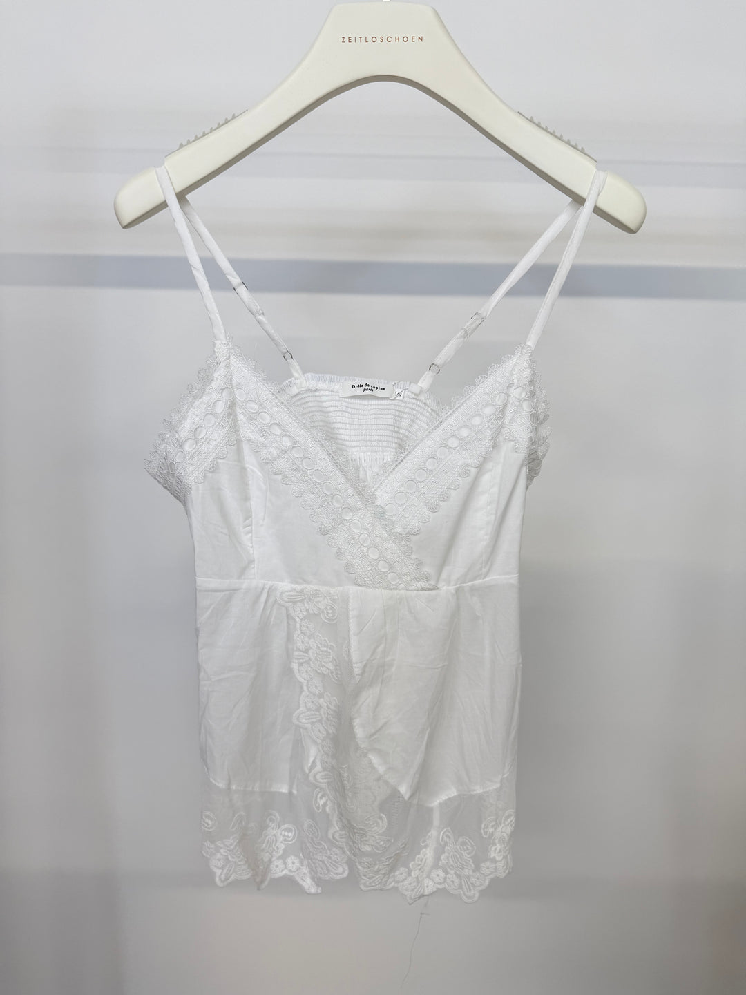 WHITE LACE BABYDOLL TOP GR.S (B-WARE)