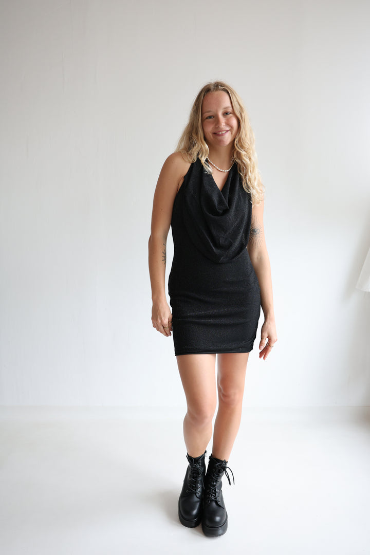 Kleid mit Wasserfallausschnitt Savannah