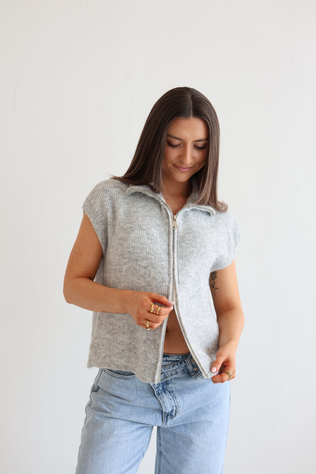Casual Zipper Weste