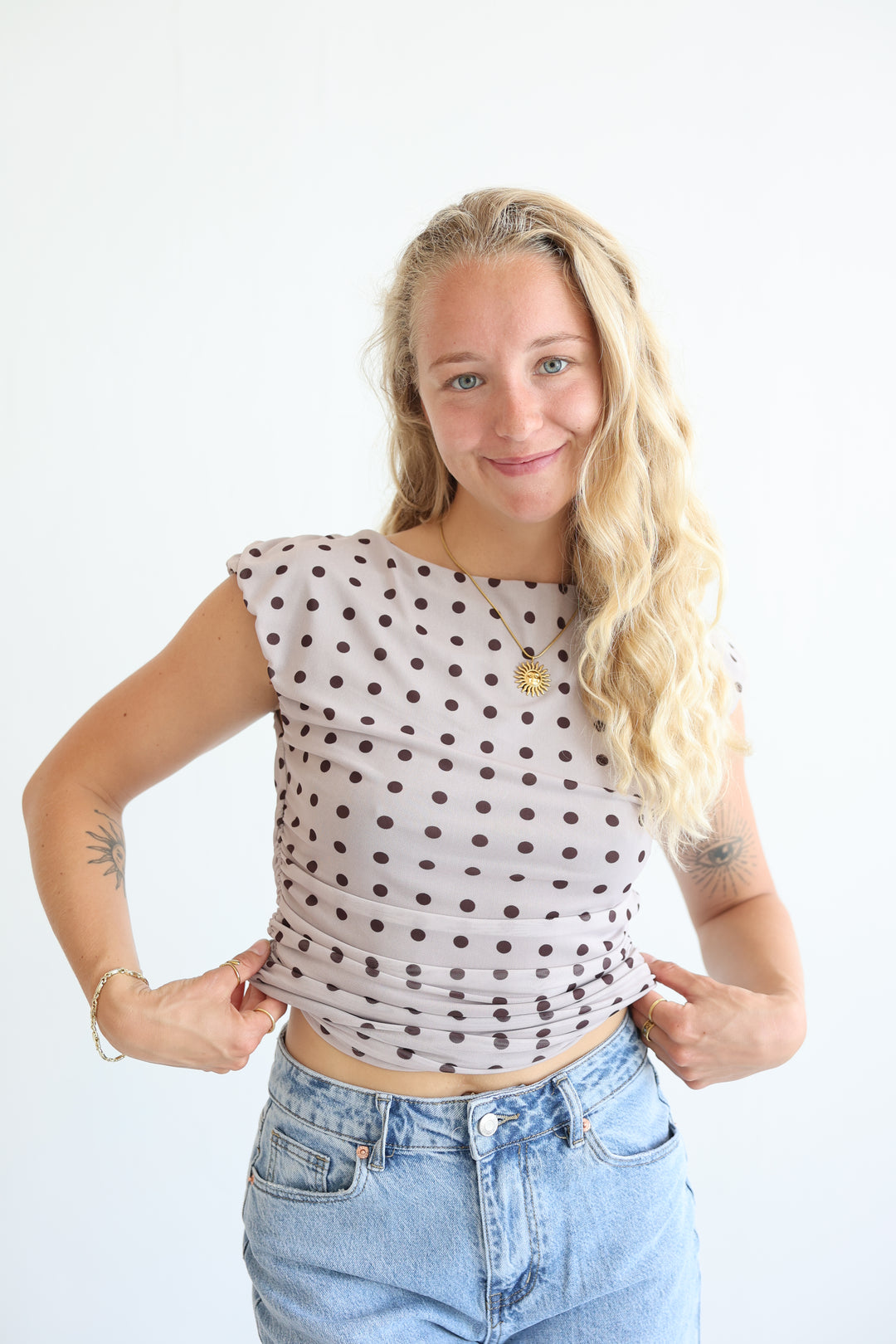 Ruffled Polka Dots Top