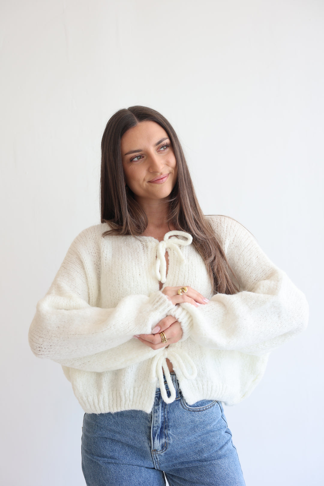 Langarm Cardigan mit Schleifen Lilly