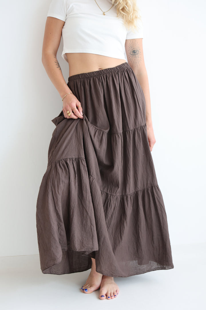 Cotton Maxi Skirt