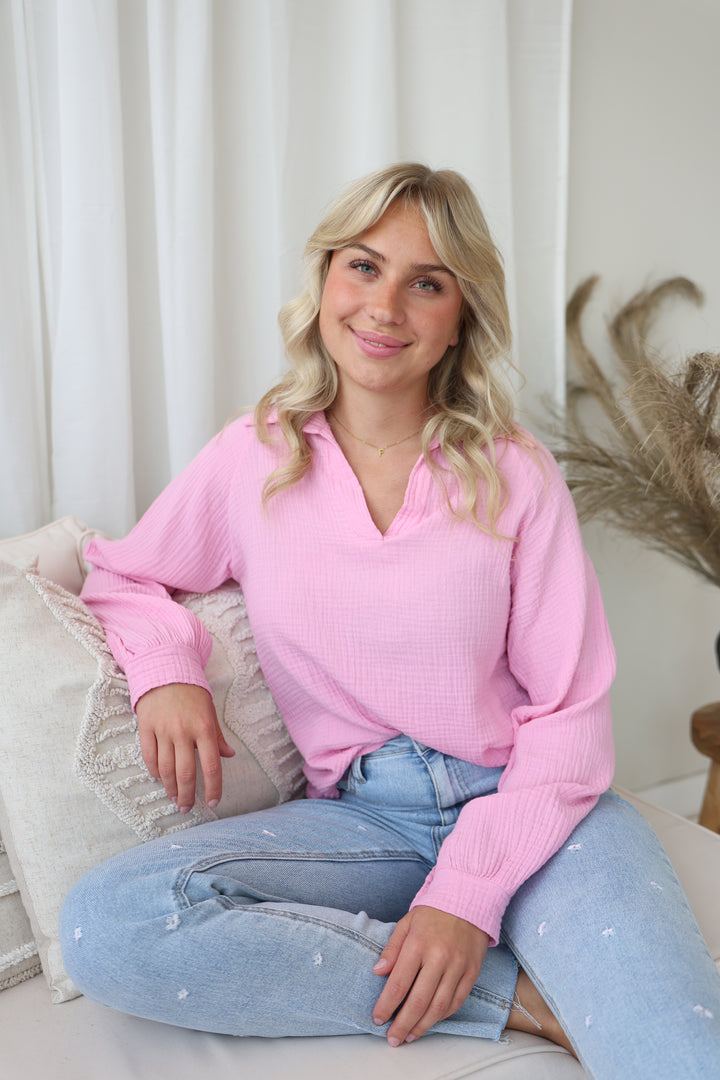 Schlupfbluse aus Musselin Chloe