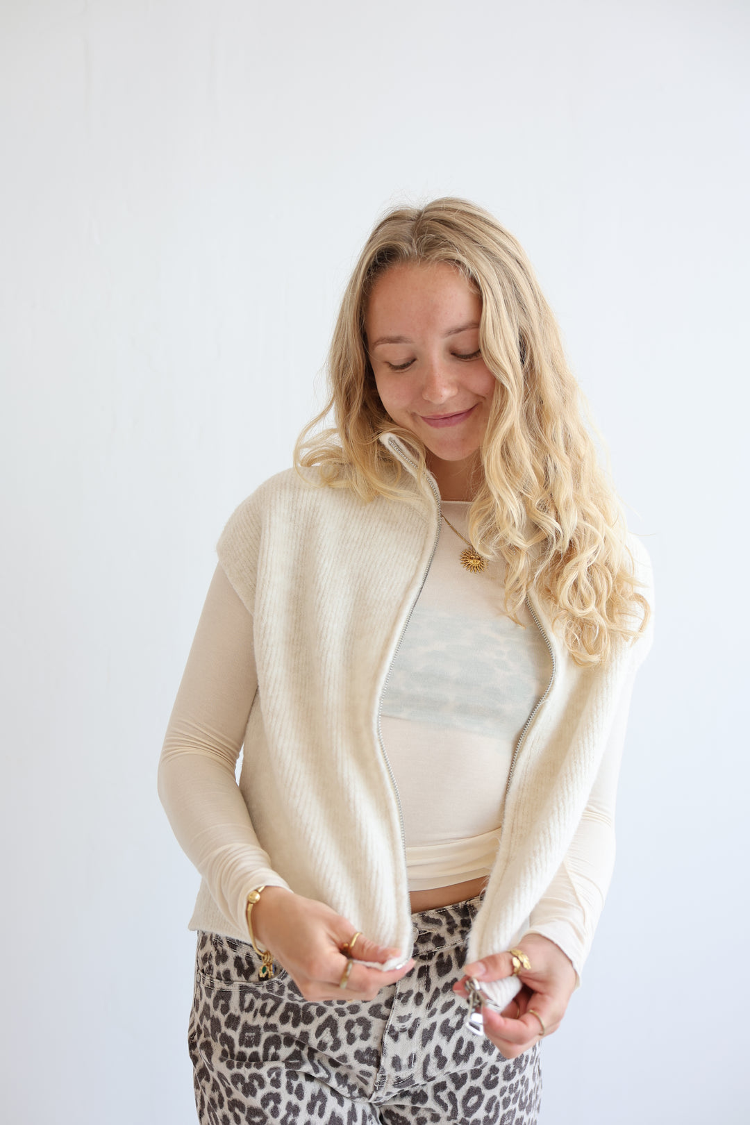 Casual Zipper Weste