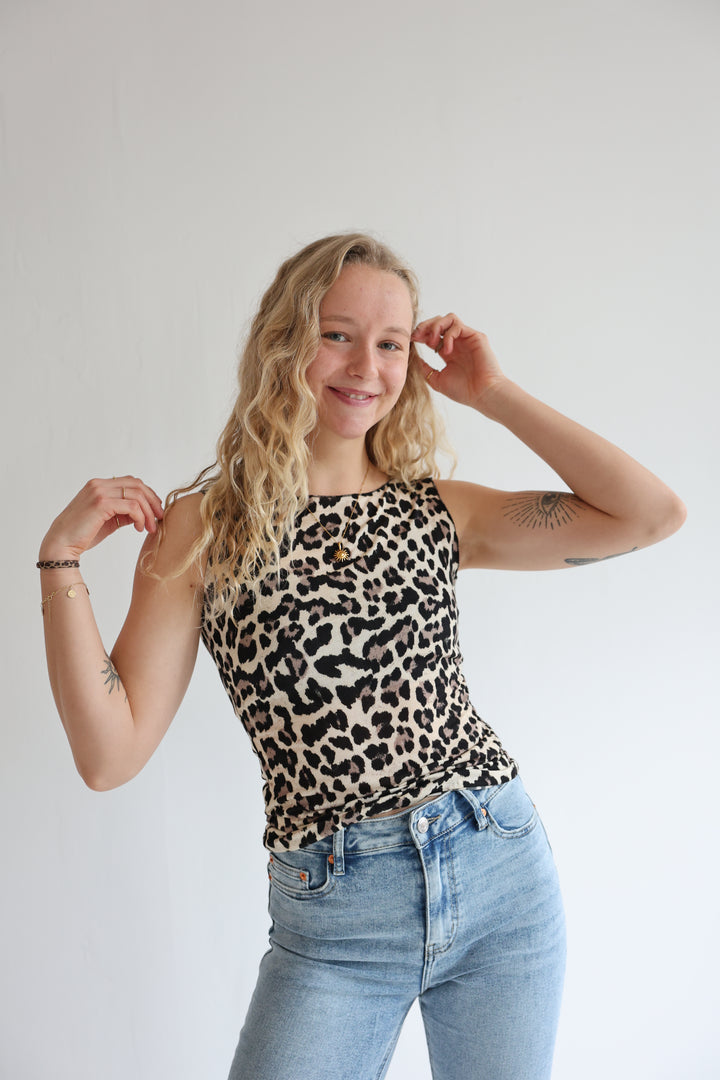 Cashmere Top Wild Leo