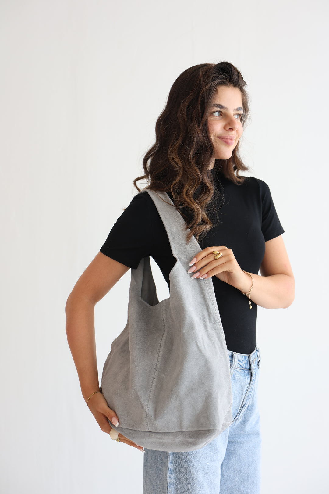 Handtasche aus Wildleder Chestnut Dream