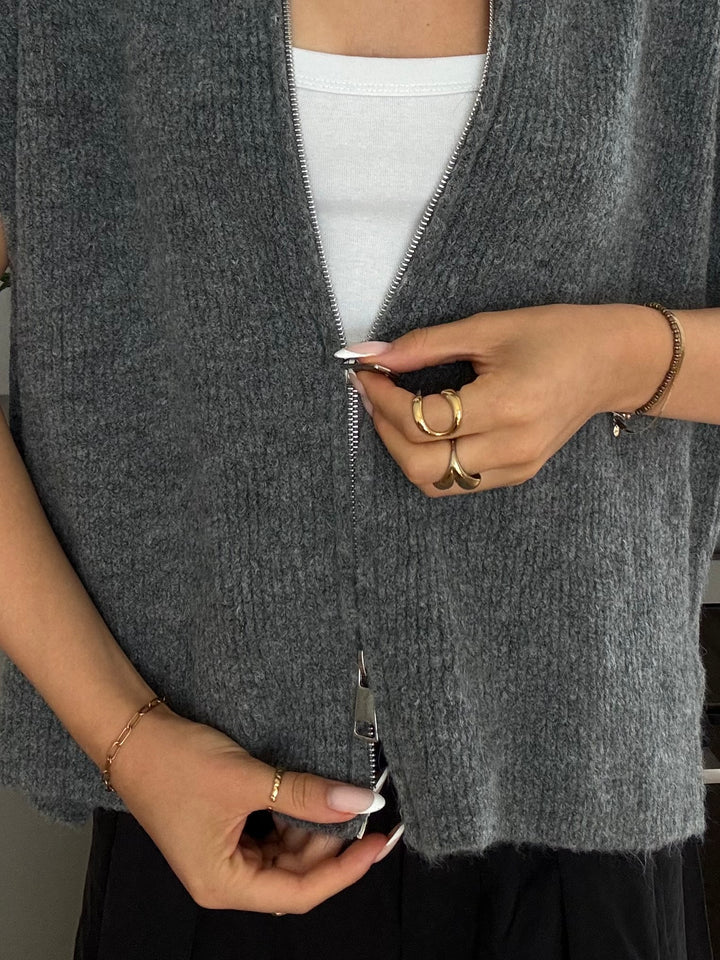 Casual Zipper Weste