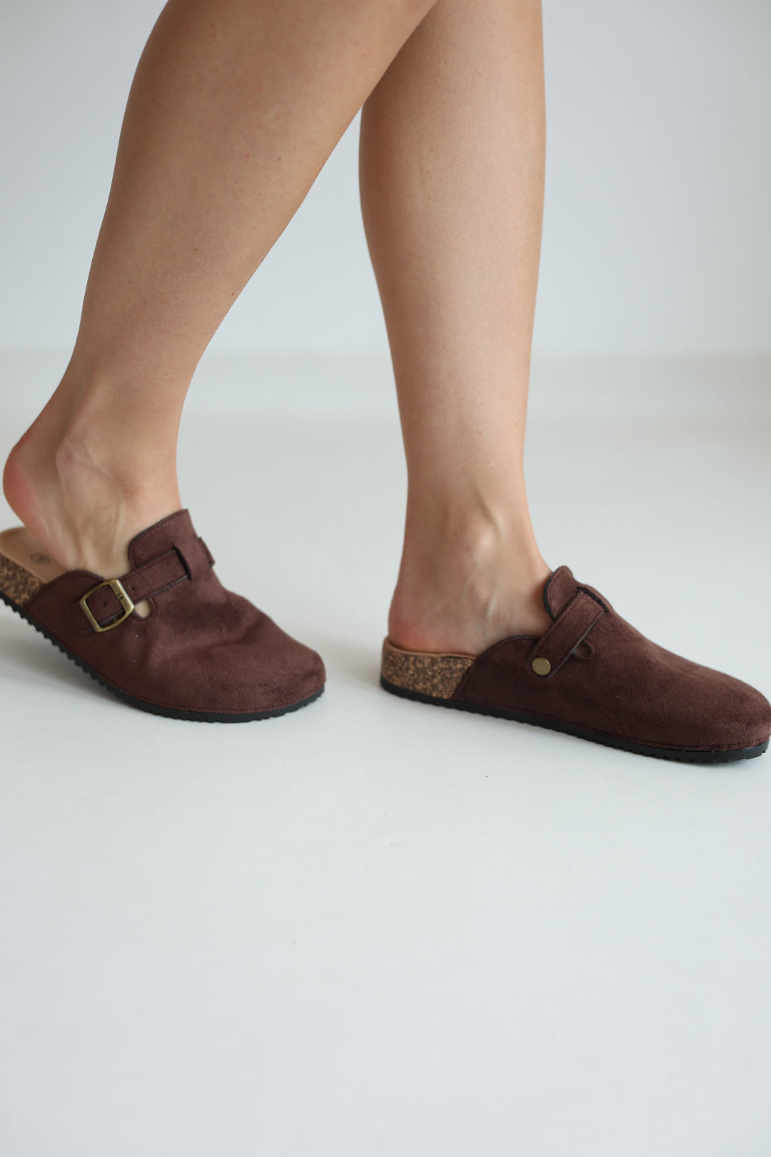 Chocolate Flat Mules