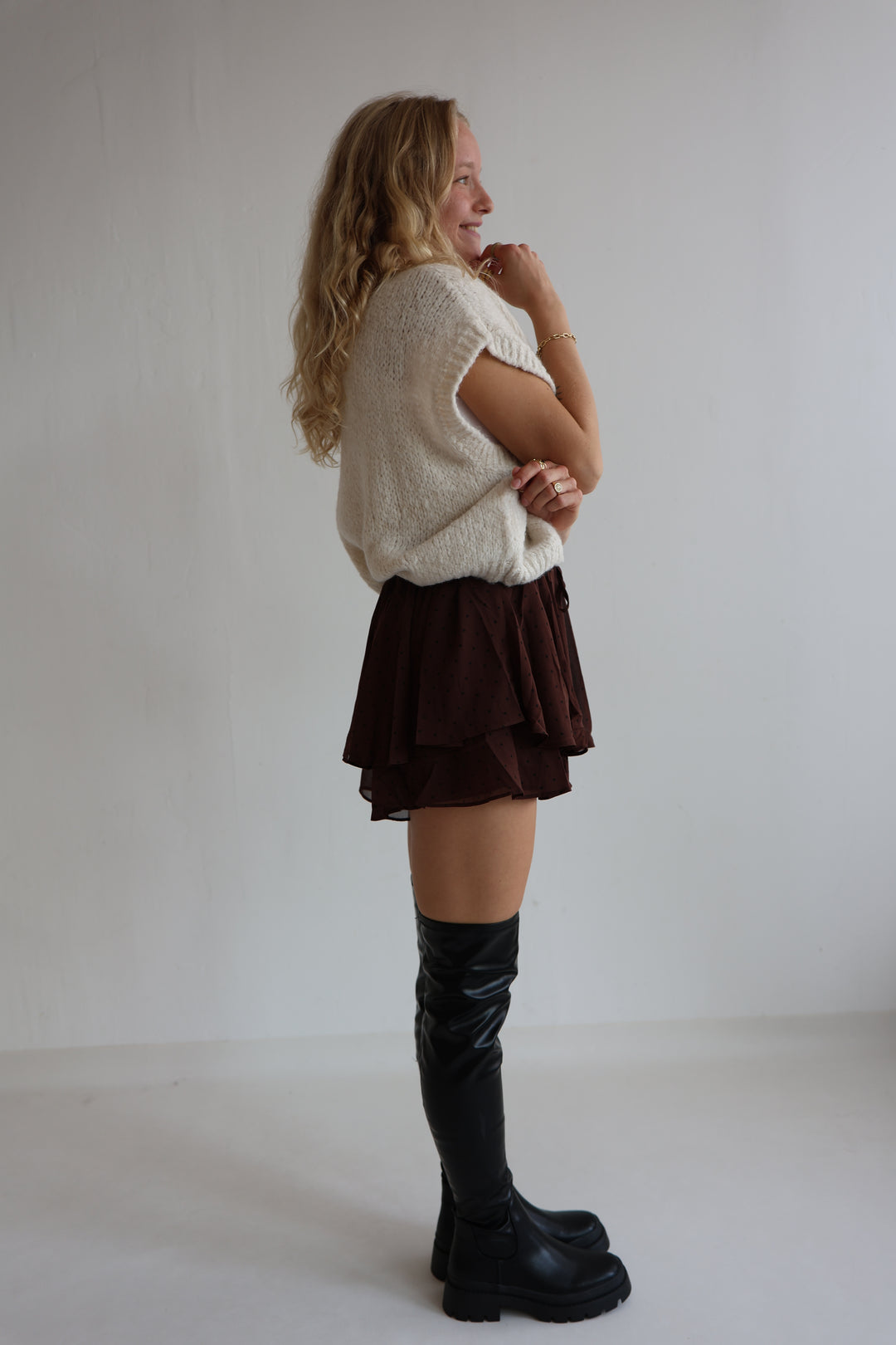 Overknee Boots in Glattlederoptik