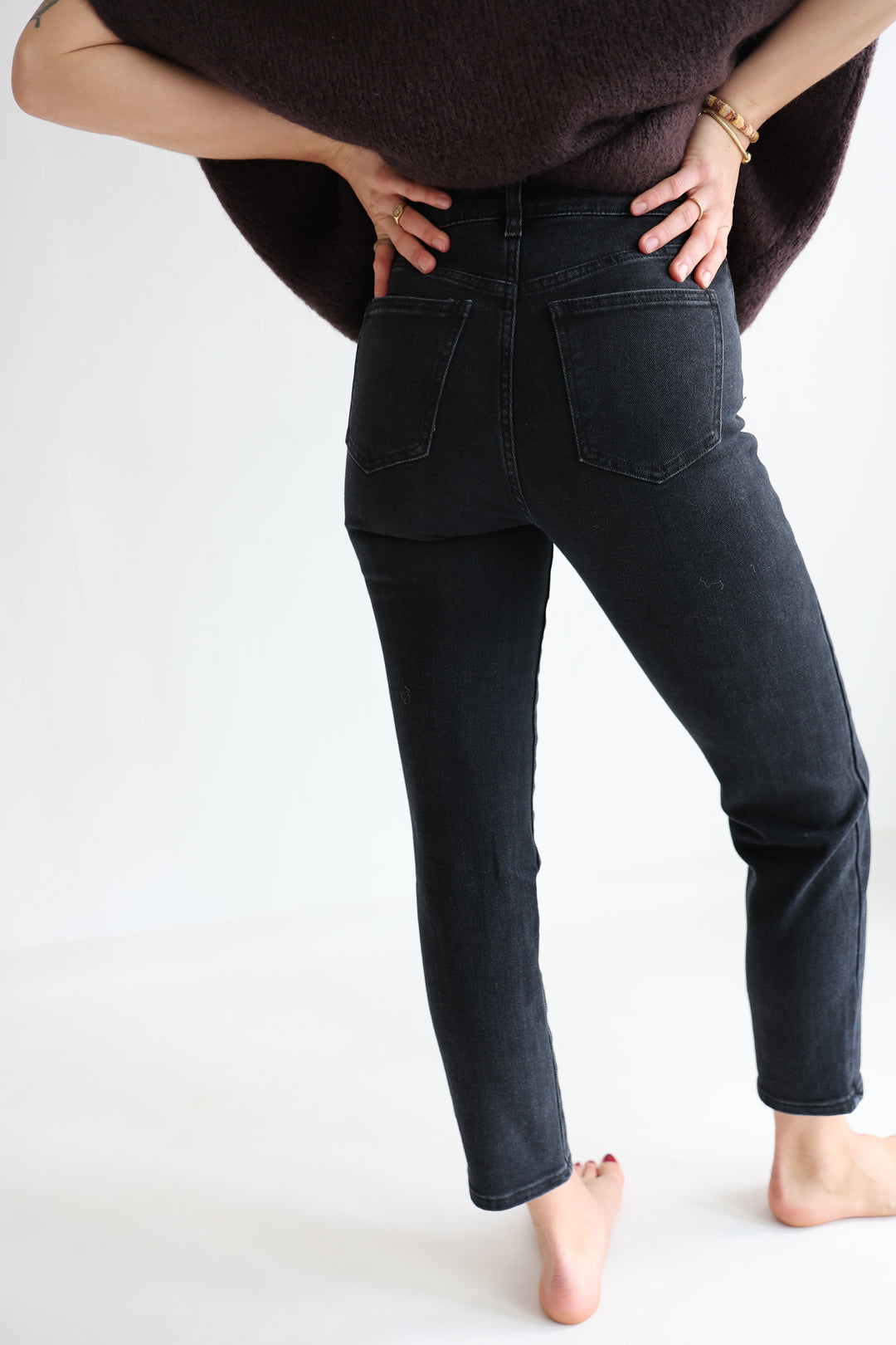 Schwarze Mom Jeans Evelyn