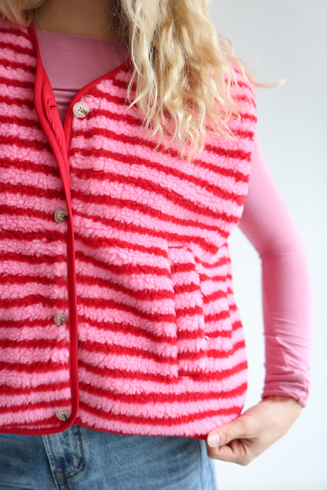 Striped Teddy Vest