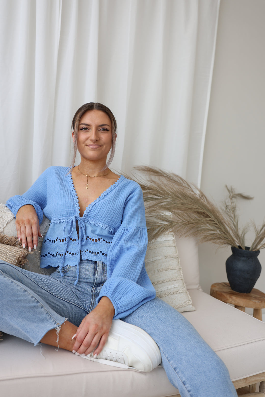 Musselinbluse Sweet Ruffles