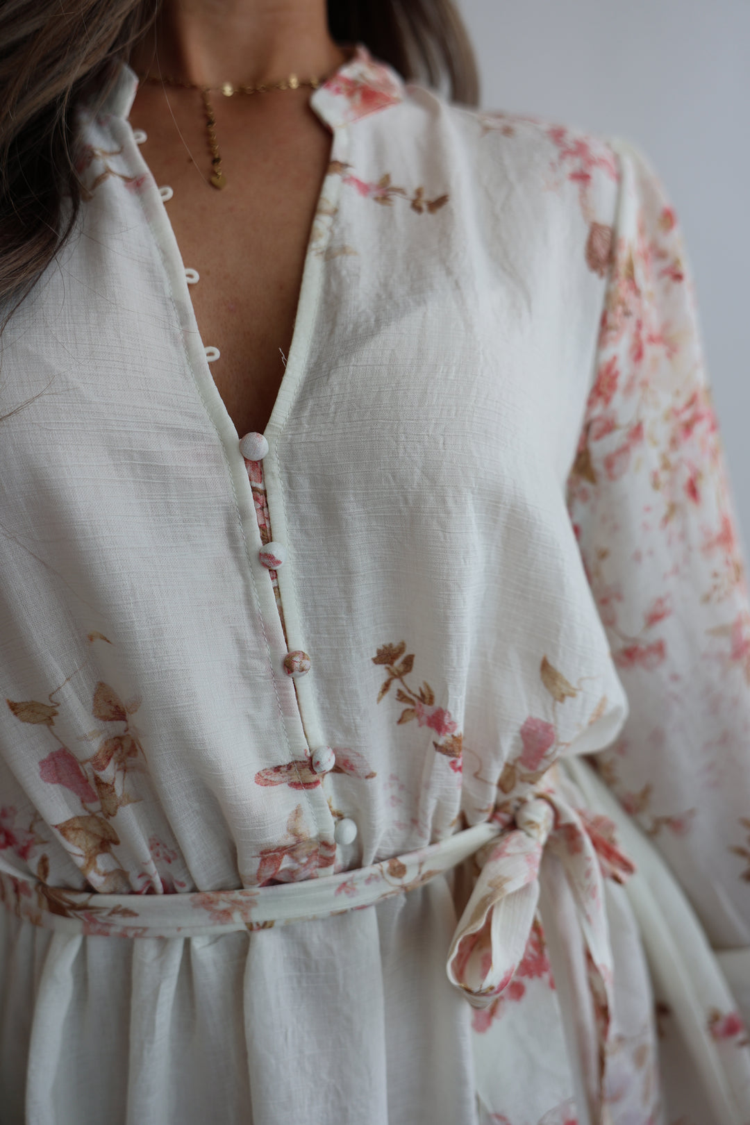 Kurzes Viskosekleid mit Floralprint Amalfi