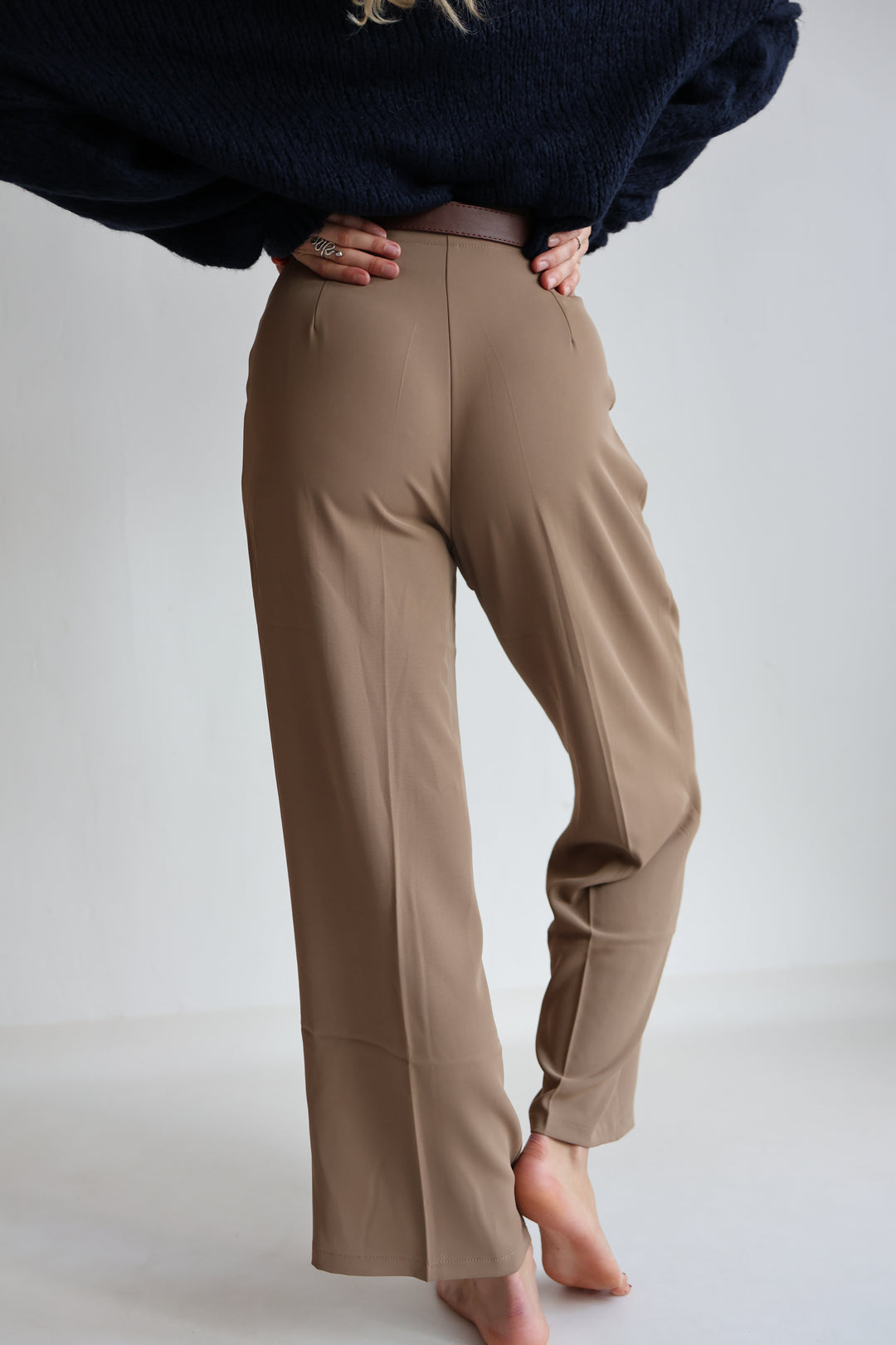 Bundfaltenhose mit Gürtel Anna (23091)