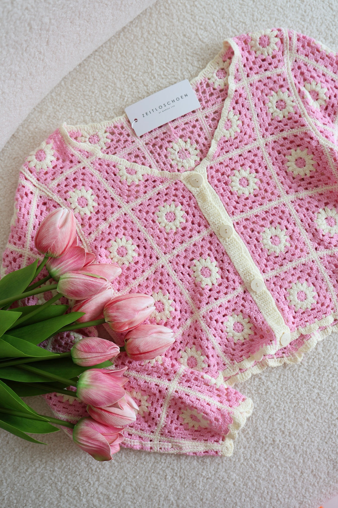 Häkelcardigan Boho Flowers