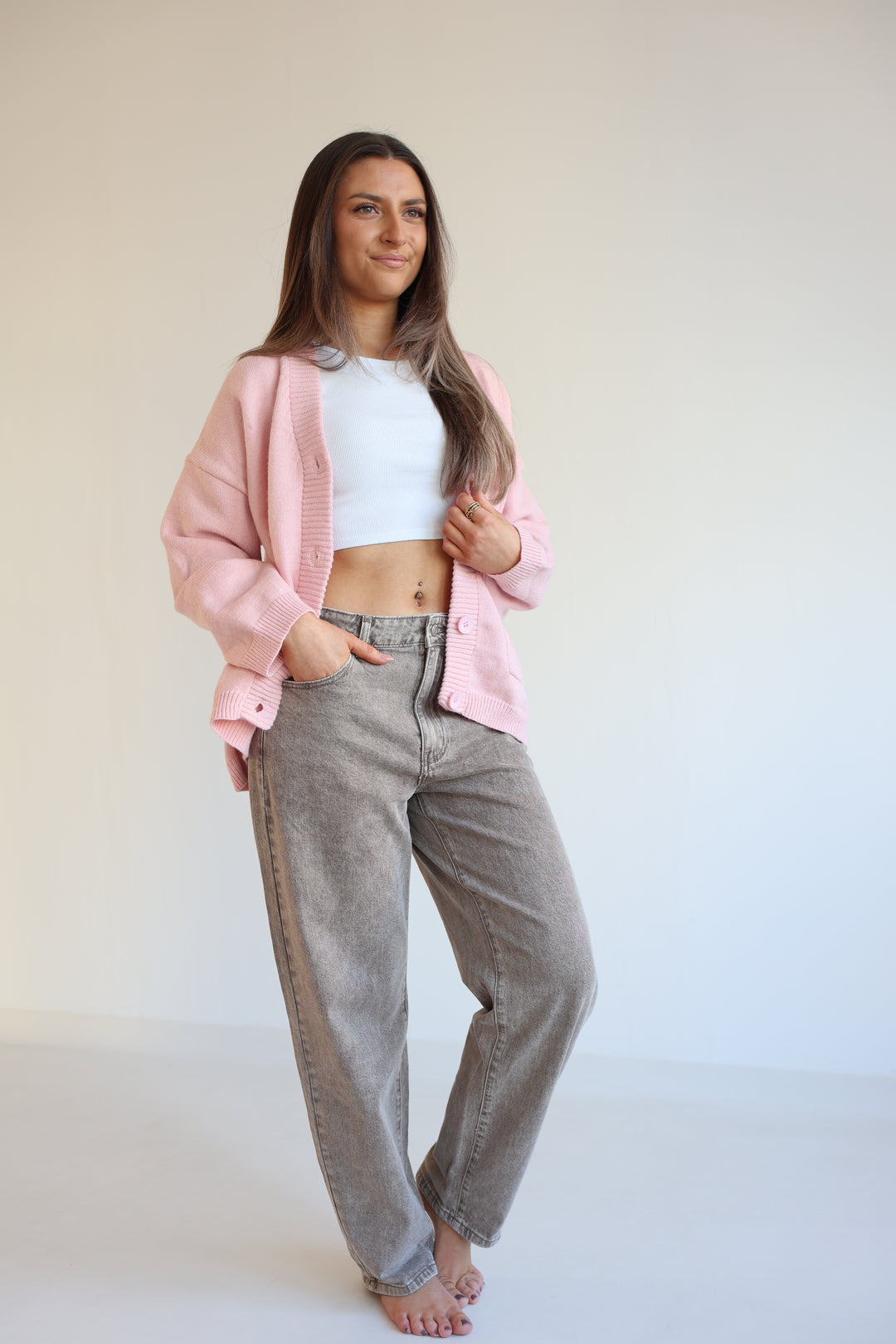 Oversize Cardigan Casual Pastell